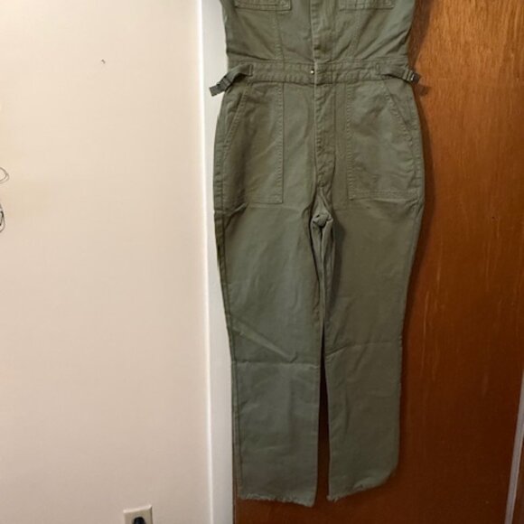 Good American Women's Fit For Success Green Utility Jumpsuit Size SMALL-NWT - Picture 7 of 8